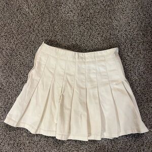 Cream Pleated Skort